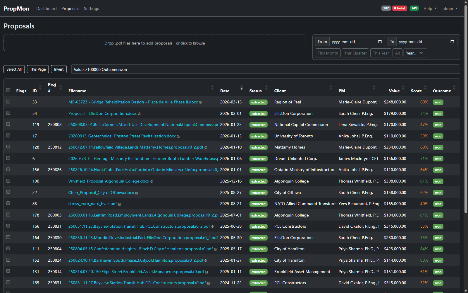 Smart search example